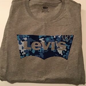 Large Levi Grey & Blue Camouflage T-Shirt